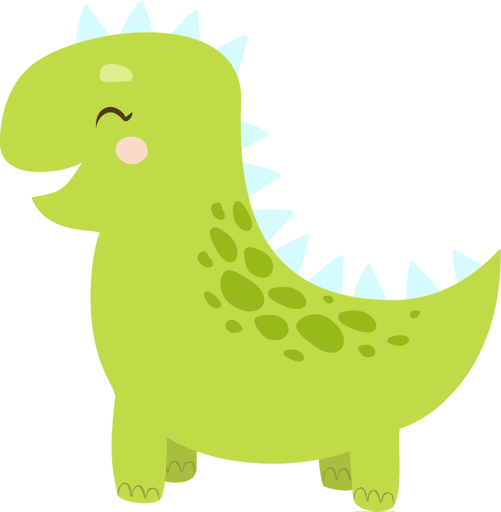 Vinylmatta djur glad dinosaurkaraktär - Tenstickers