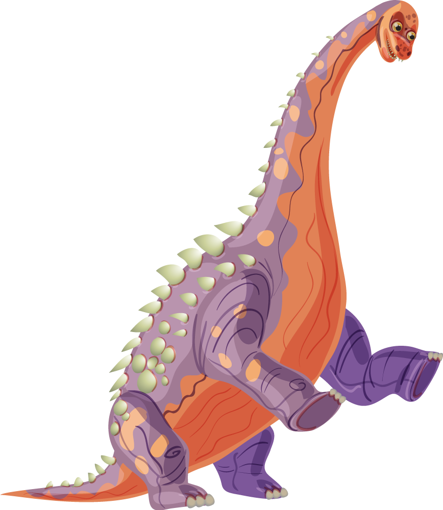 Vinylmatta djur färgglad dino karaktär - Tenstickers