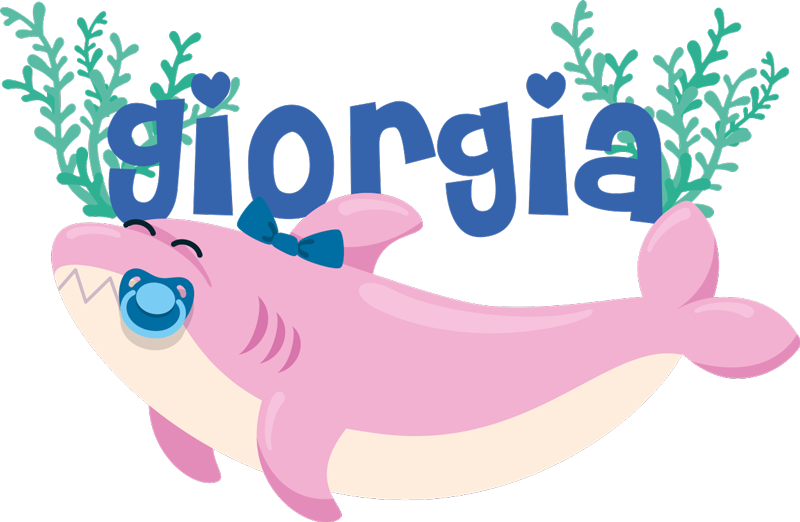 Vinylmatta djur glad haj design - Tenstickers