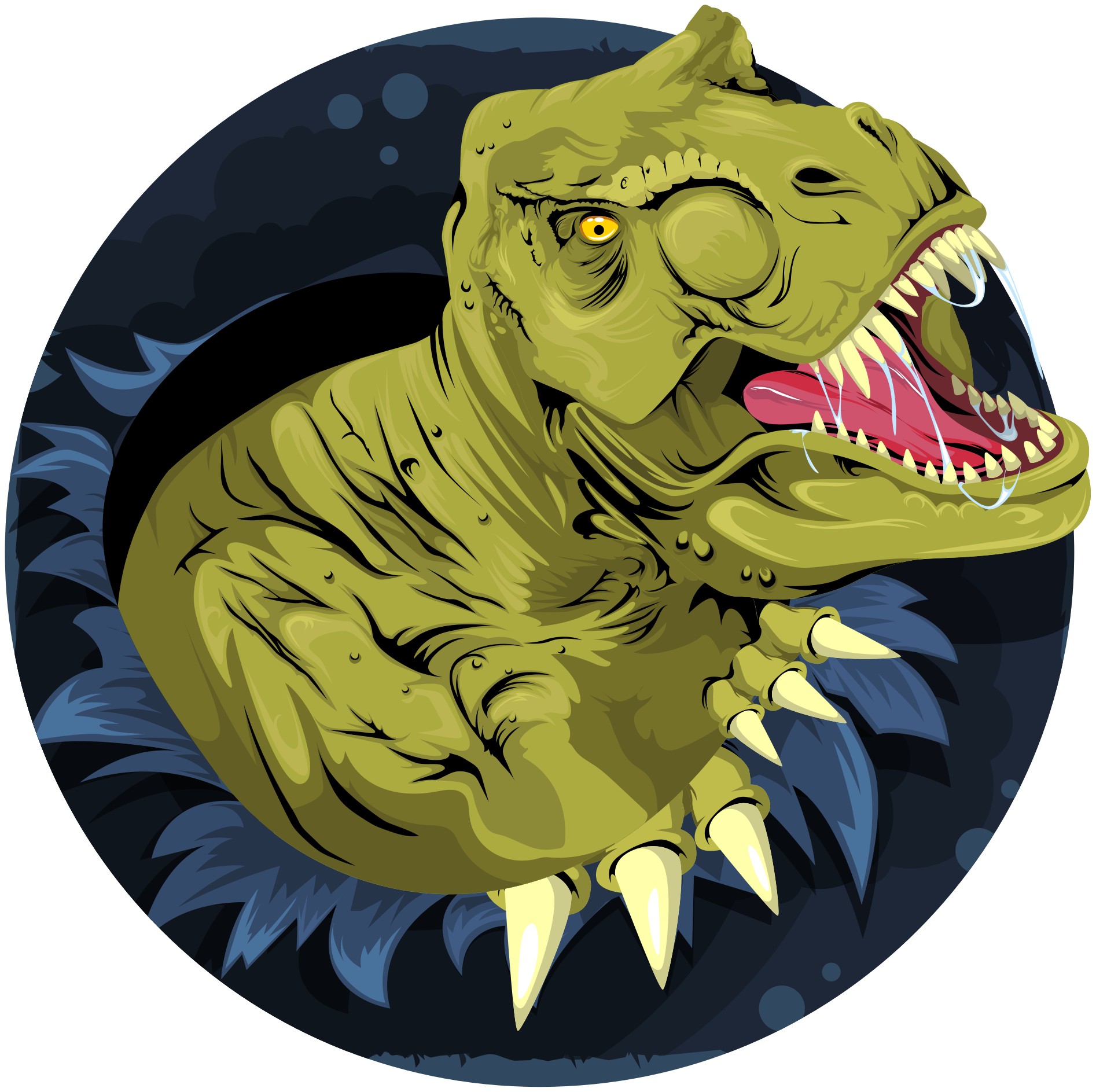 Vinylmatta djur tyrannosaurus rex skalle - Tenstickers