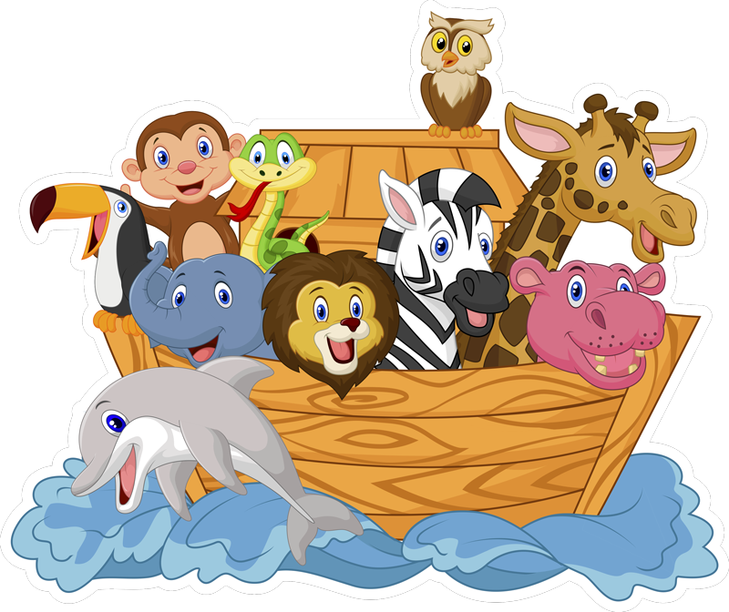 Vinylmatta djur noahs ark - Tenstickers