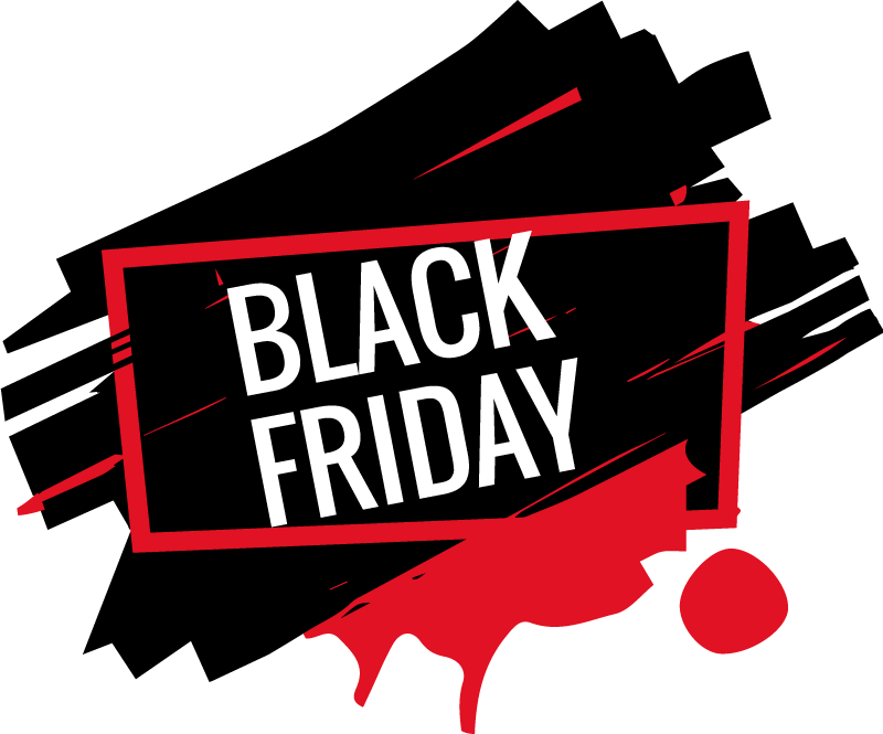 Black friday vinylmatta modern klistermärke - Tenstickers
