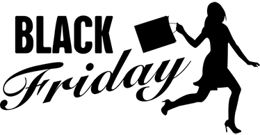 Kvinna handlar black friday vinylmatta - Tenstickers