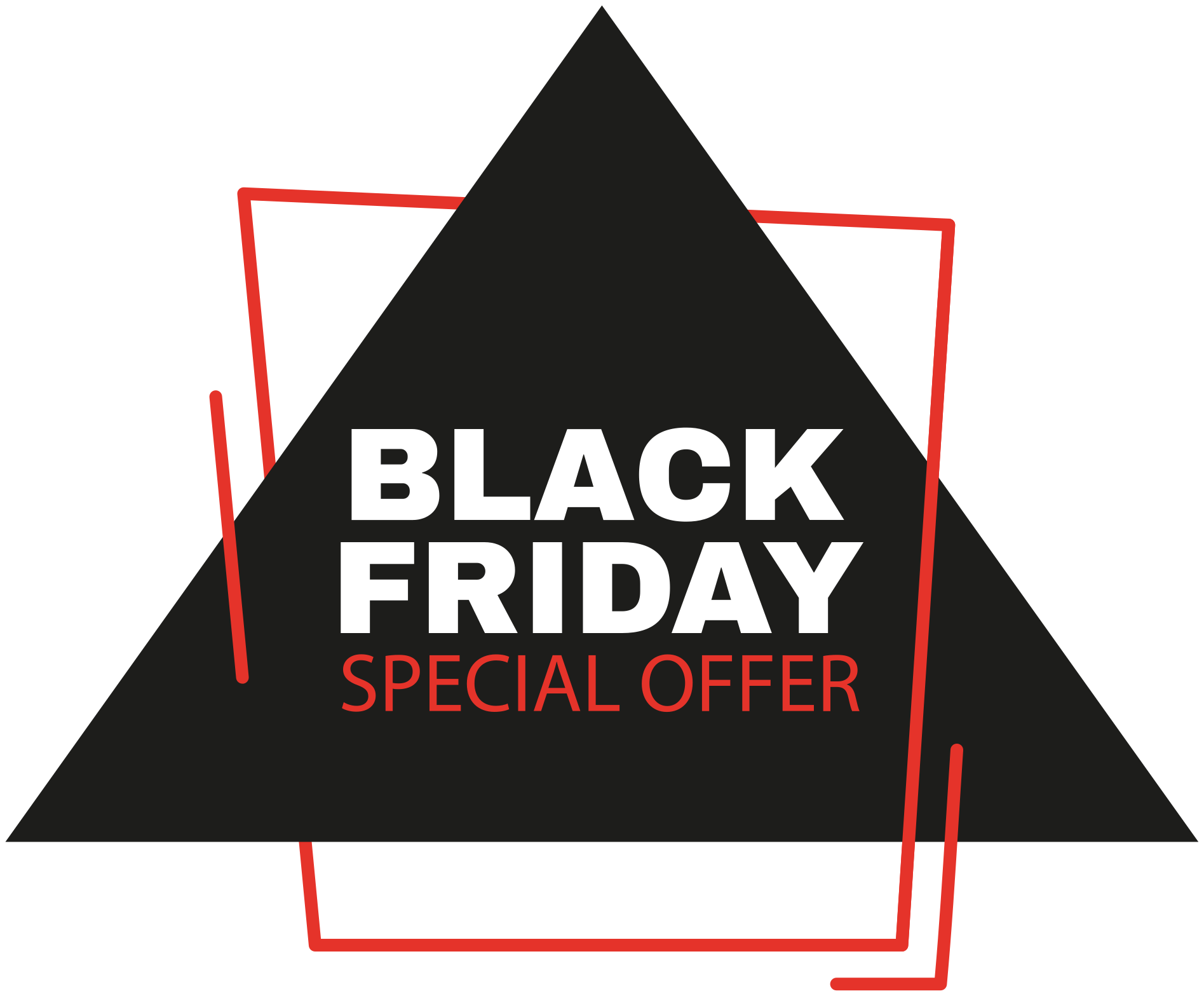 Black friday vinylmatta med skylt - Tenstickers