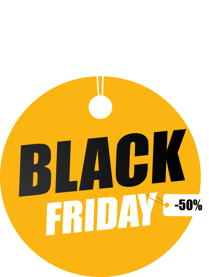 Black friday vinylmatta med personlig cirkel - Tenstickers