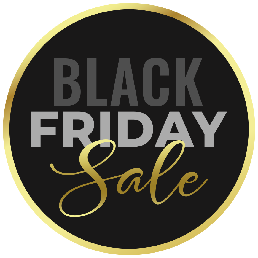 Black friday vinylmatta gyllene bakgrund - Tenstickers