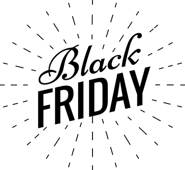 Black friday vinylmatta med glittrande kalligrafi - Tenstickers