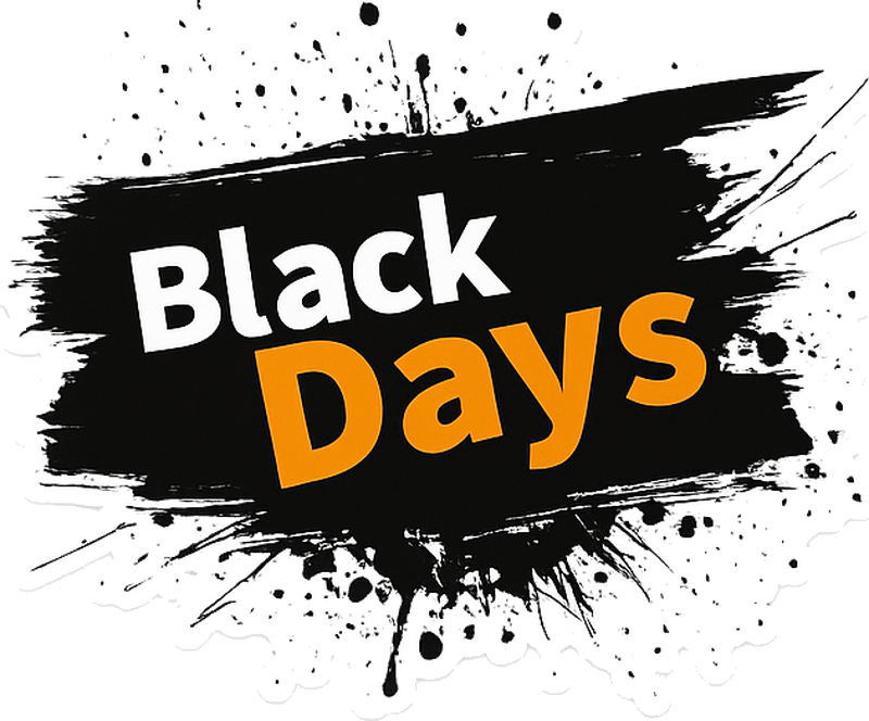 Black friday vinylmatta svart och vit "black days" - Tenstickers