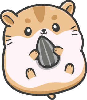 Vinylmatta djur söt hamster grafik - Tenstickers