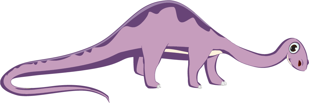 Vinylmatta djur vänlig långhalsad dinosaur - Tenstickers