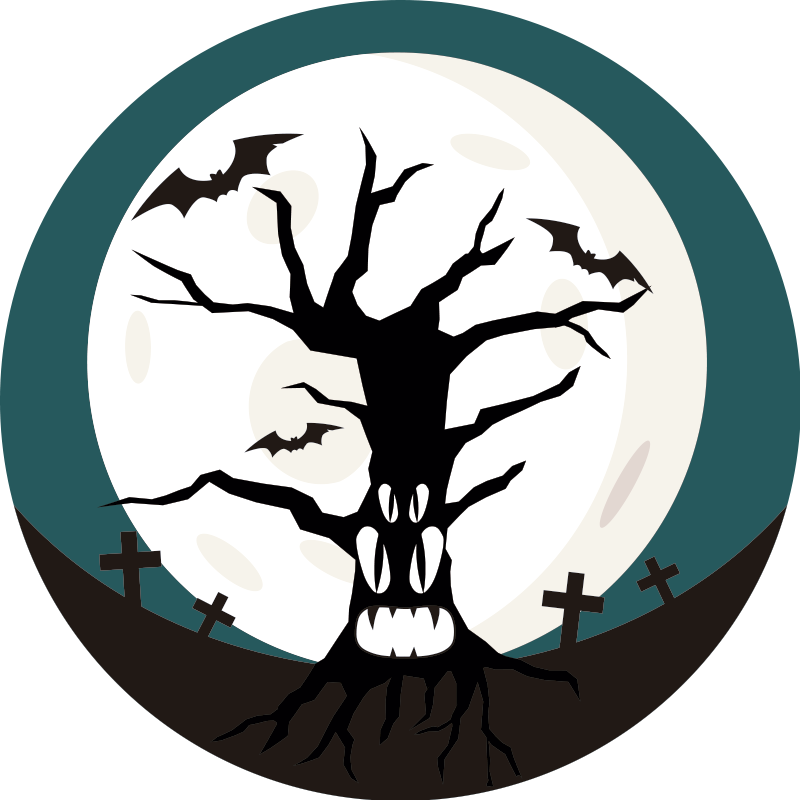 Vinylmatta halloween spöklig halloween - Tenstickers
