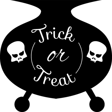 Vinylmatta halloween godisgryta - Tenstickers