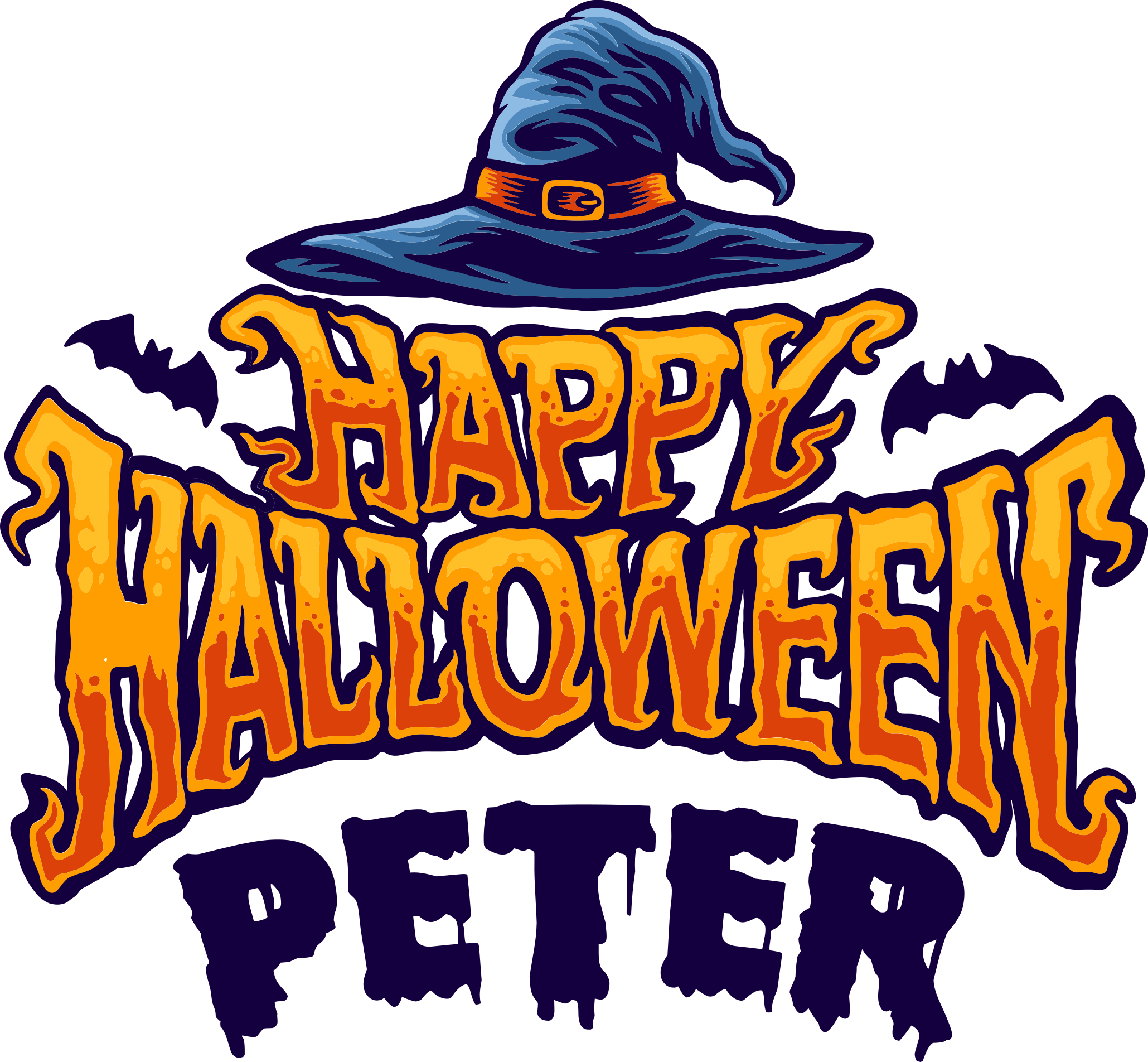Vinylmatta halloween personligt anpassad - Tenstickers