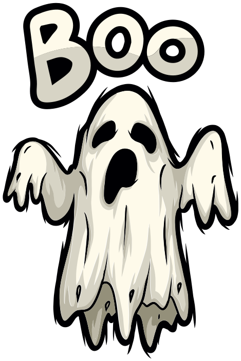 Vinylmatta halloween boo spökgestalt - Tenstickers