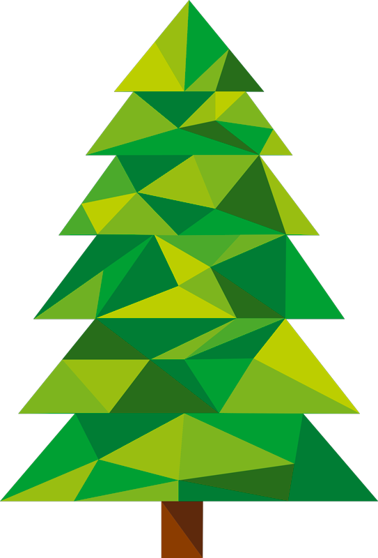 Vinylmatta jul pino polygonal - Tenstickers