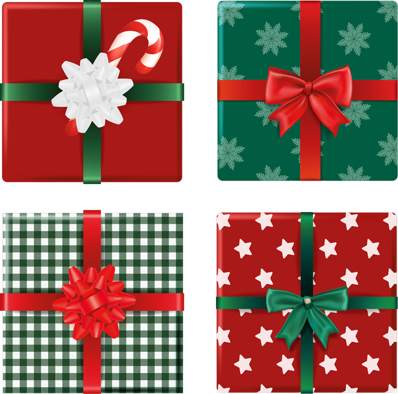 Vinylmatta jul presentförpackningar tiles - Tenstickers