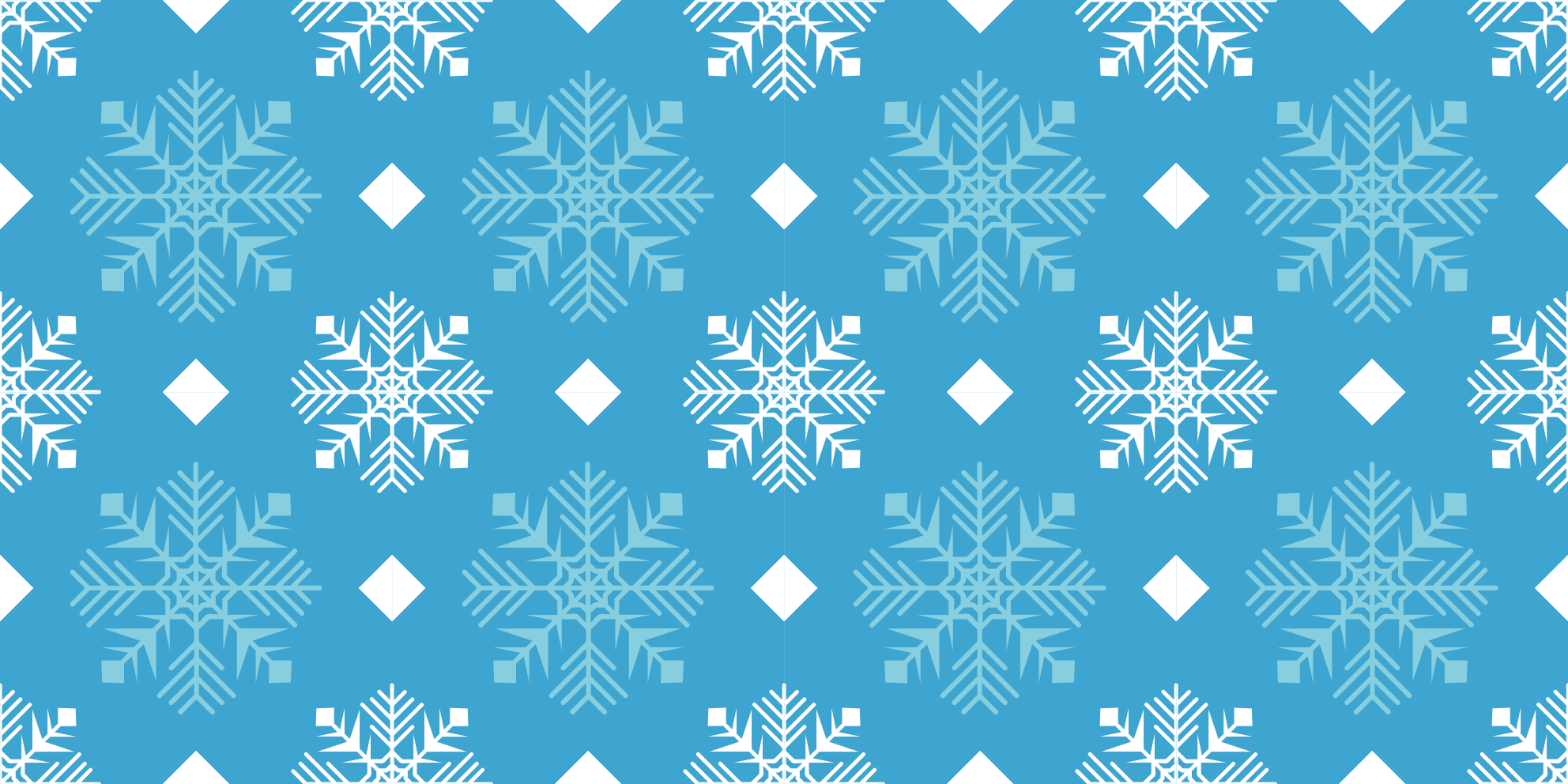 Vinylmatta jul snöflingor blå nyanser - Tenstickers