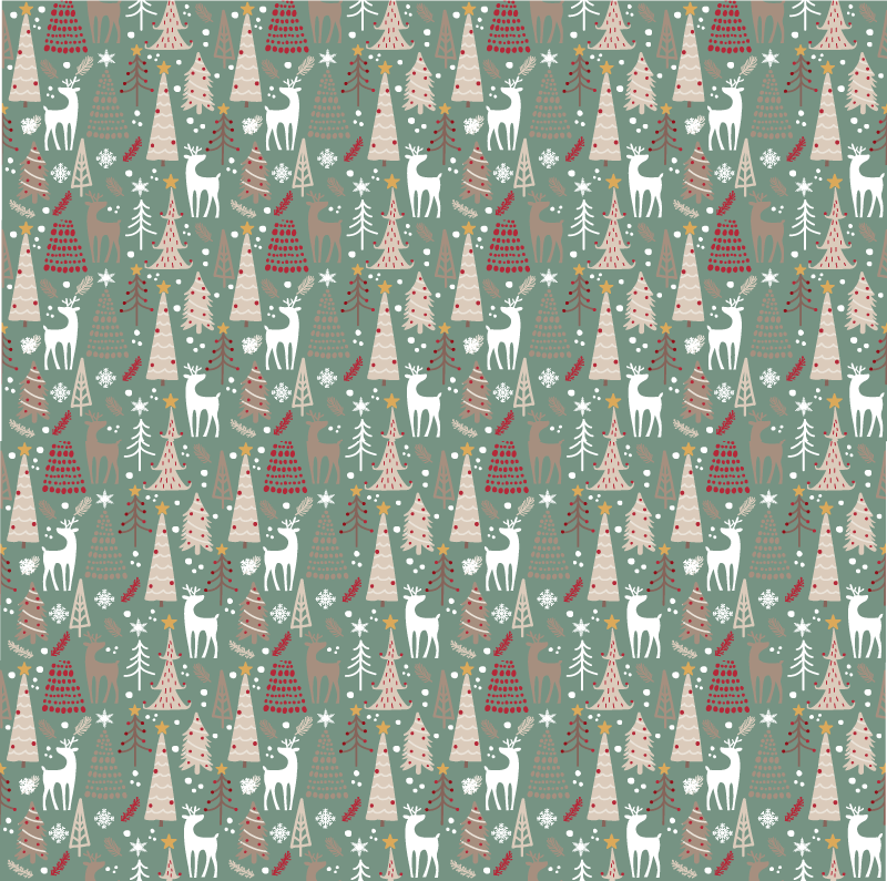 Vinylmatta jul skogsdesign - Tenstickers