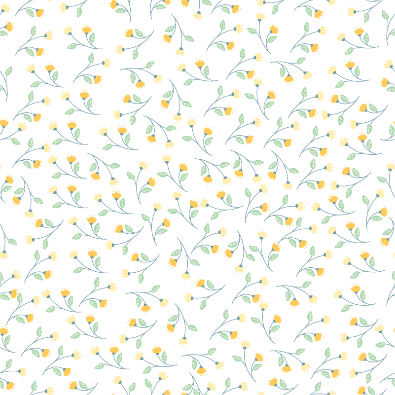 Vinylmatta blommor och växter vårstil - Tenstickers