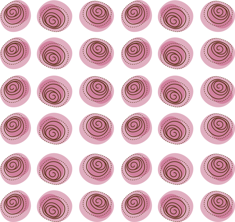 Vinylmatta blommor och växter i rosa blommor - Tenstickers