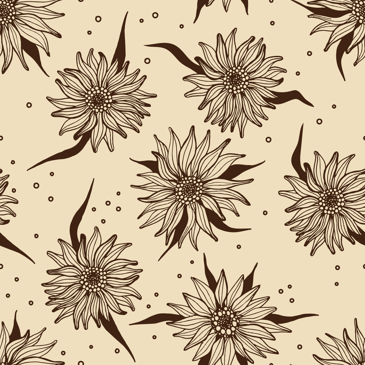 Vinylmatta blommor och växter gammal solros - Tenstickers