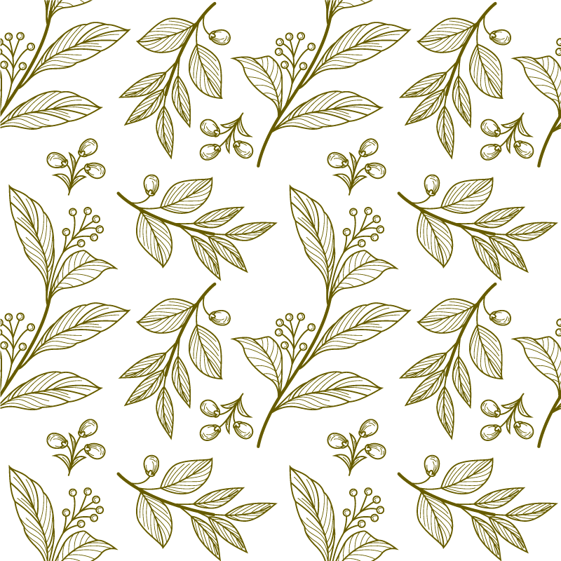 Vinylmatta blommor och växter med växtdesign - Tenstickers