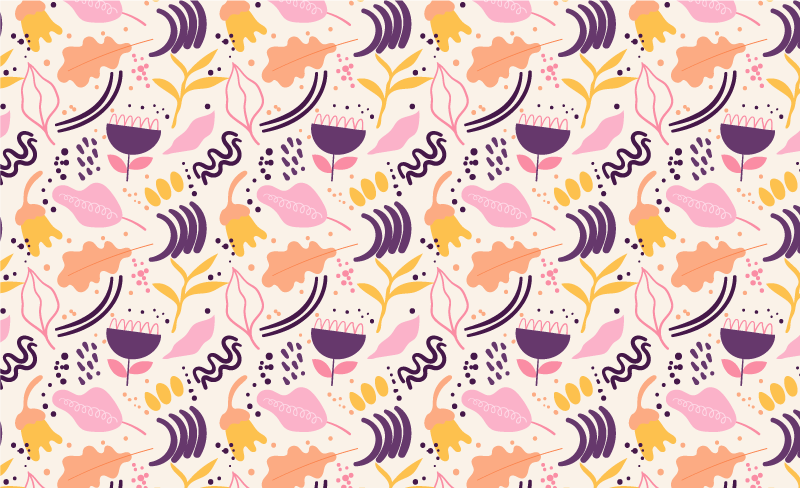 Vinylmatta blommor och växter livlig blomsterinspiration - Tenstickers