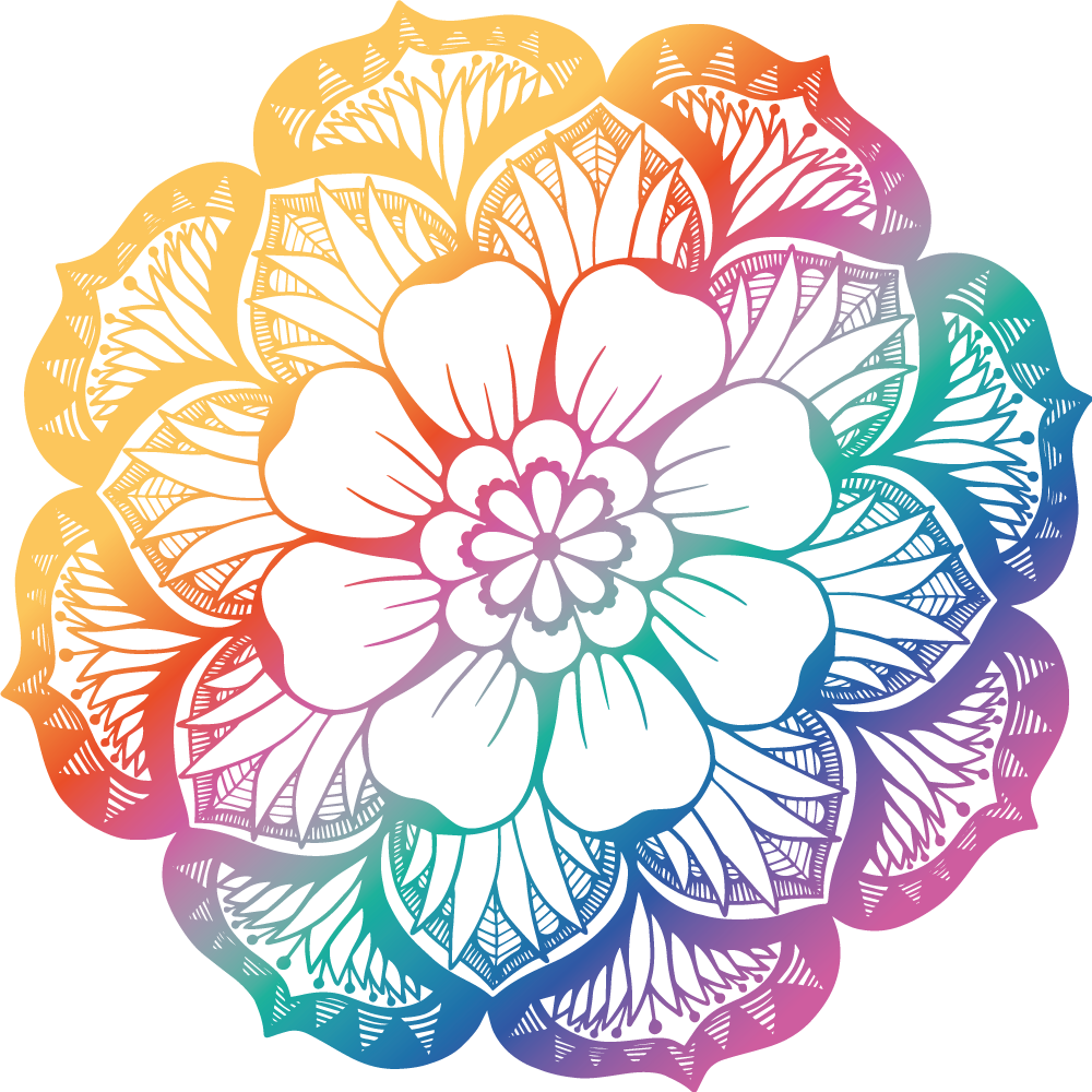 Vibranta botaniska element vinylmatta blommor och växter - Tenstickers