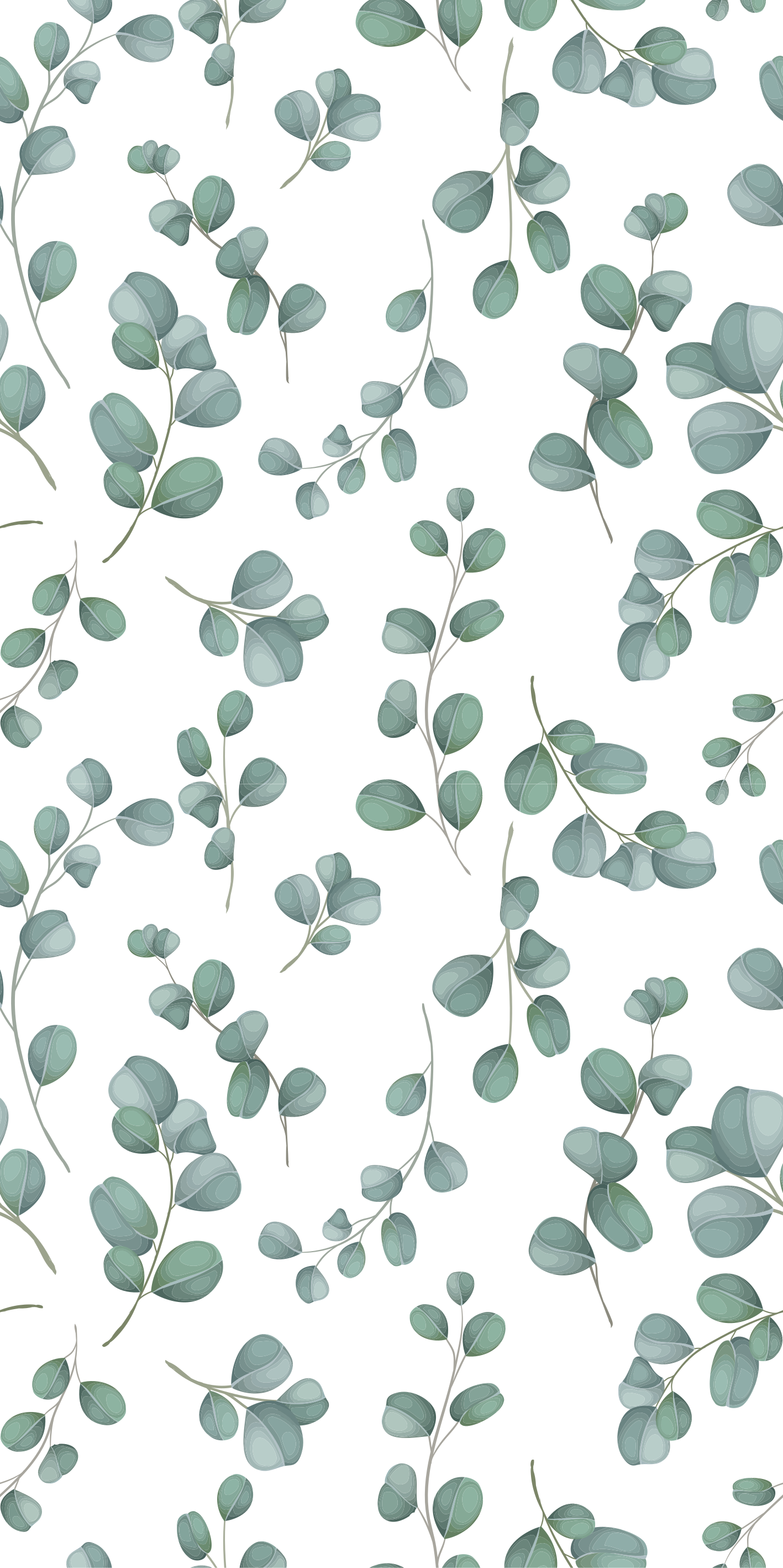Vinylmatta blommor och växter elegant mönster akvarell - Tenstickers