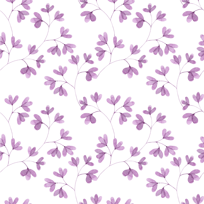 Vinylmatta blommor och växter rosa bladdesign - Tenstickers