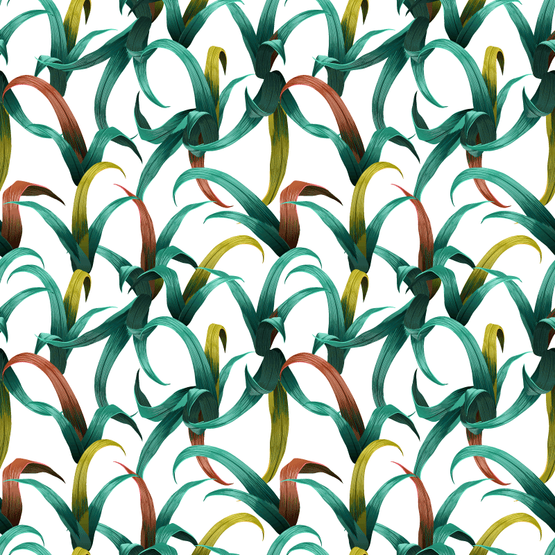 Vinylmatta blommor och växter vacker tropisk design - Tenstickers