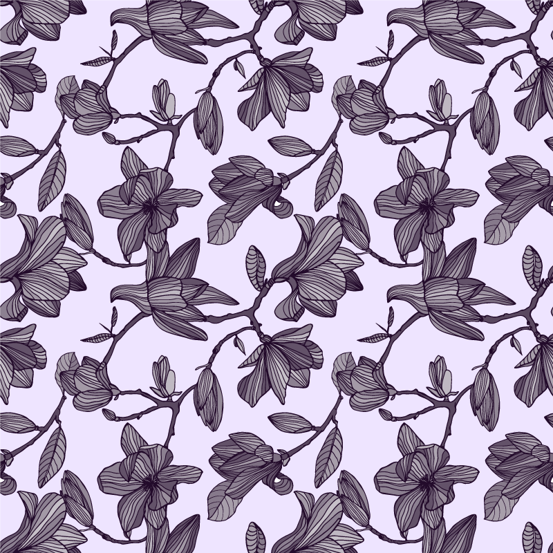 Vinylmatta blommor och växter söt magnolia design - Tenstickers