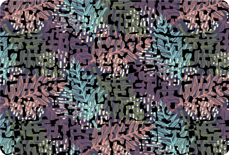 Vinylmatta matsal färgglad sprudlande flora - Tenstickers