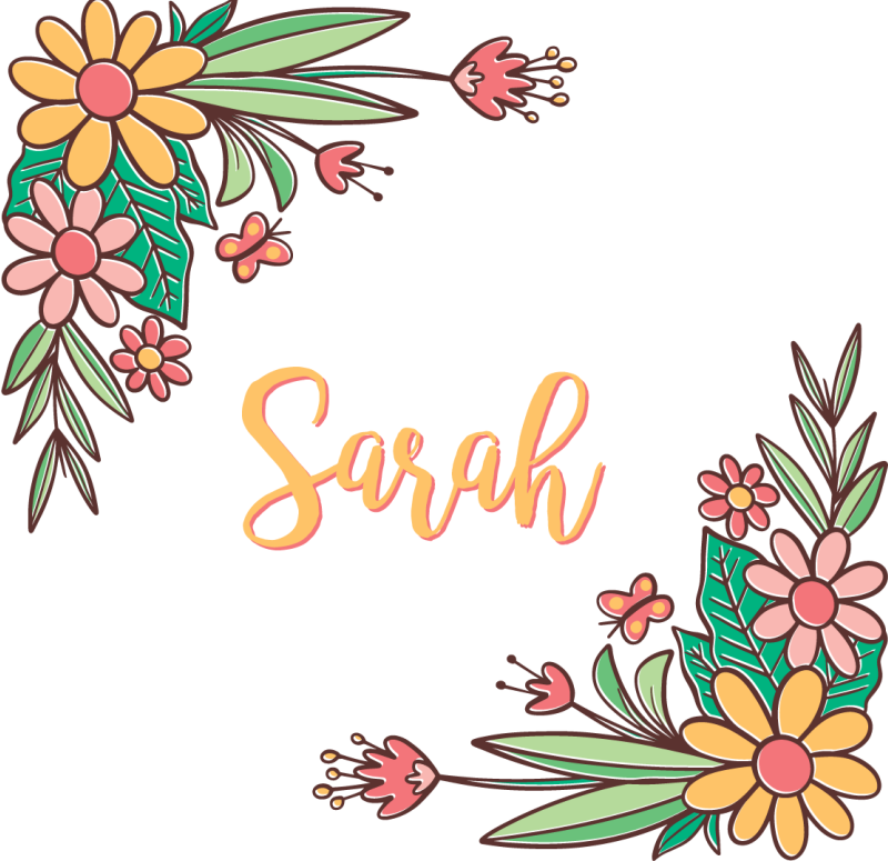 Vinylmatta blommor och växter anpassningsbar design - Tenstickers