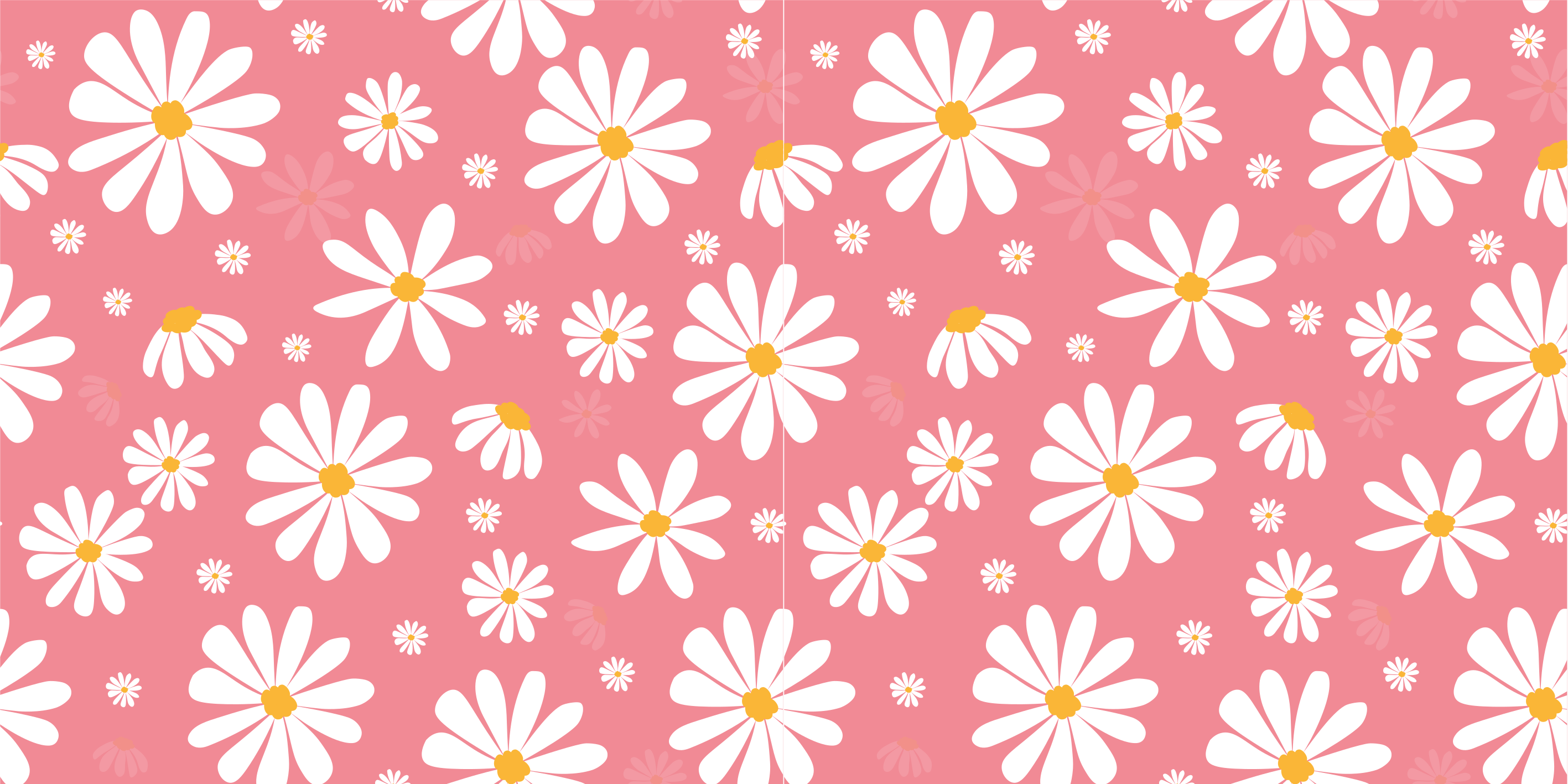 Vinylmatta blommor och växter vintage prästkragar - Tenstickers