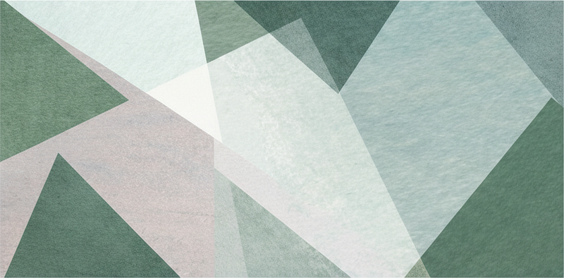 Vinylmatta geometrisk salvia grön mönster - Tenstickers