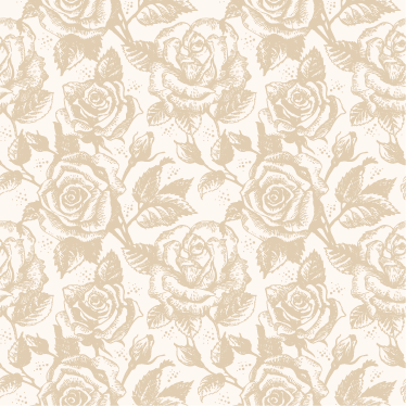 Vinylmatta matsal beige vintage rosor - Tenstickers