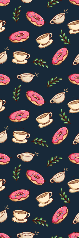 Vinylmatta kök efterrätter och kaffe bakgrund - Tenstickers