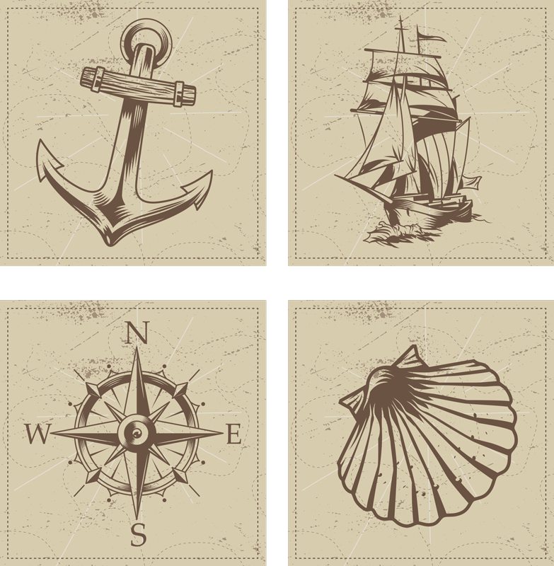 Vinylmatta badrum sjöobjektplattor - Tenstickers