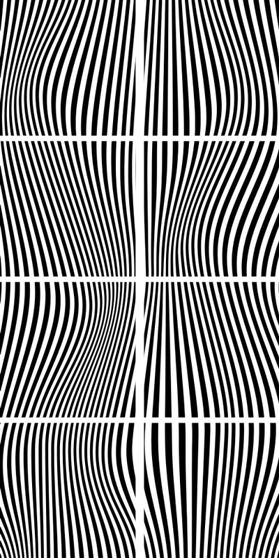 Vågmönster i rutor vinylmatta badrum - Tenstickers