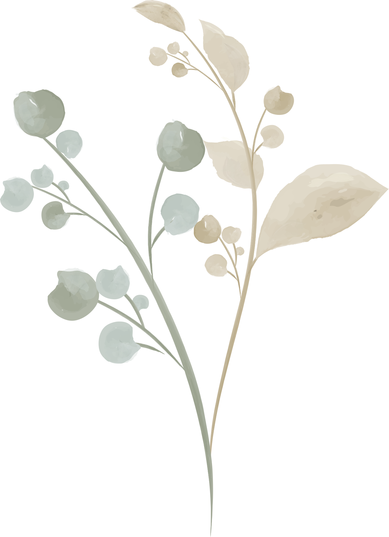 Vinylmatta badrum akvarellgren - Tenstickers