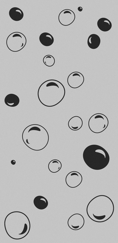 Vinylmatta badrum bubbles dusch - Tenstickers