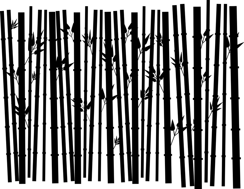 Vinylmatta badrum bambusväxter - Tenstickers