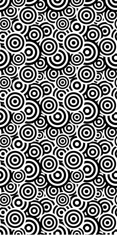 Cirkulärt mönster vinylmatta badrum - Tenstickers