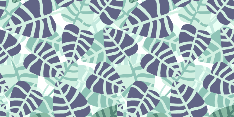 Vinylmatta blommor och växter färgglada tropiska blommor - Tenstickers