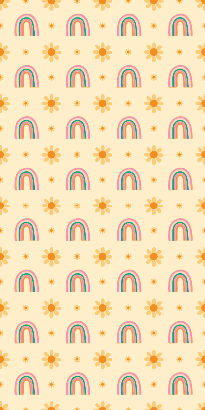 Vinylmatta blommor och växter blommor och regnbågar - Tenstickers