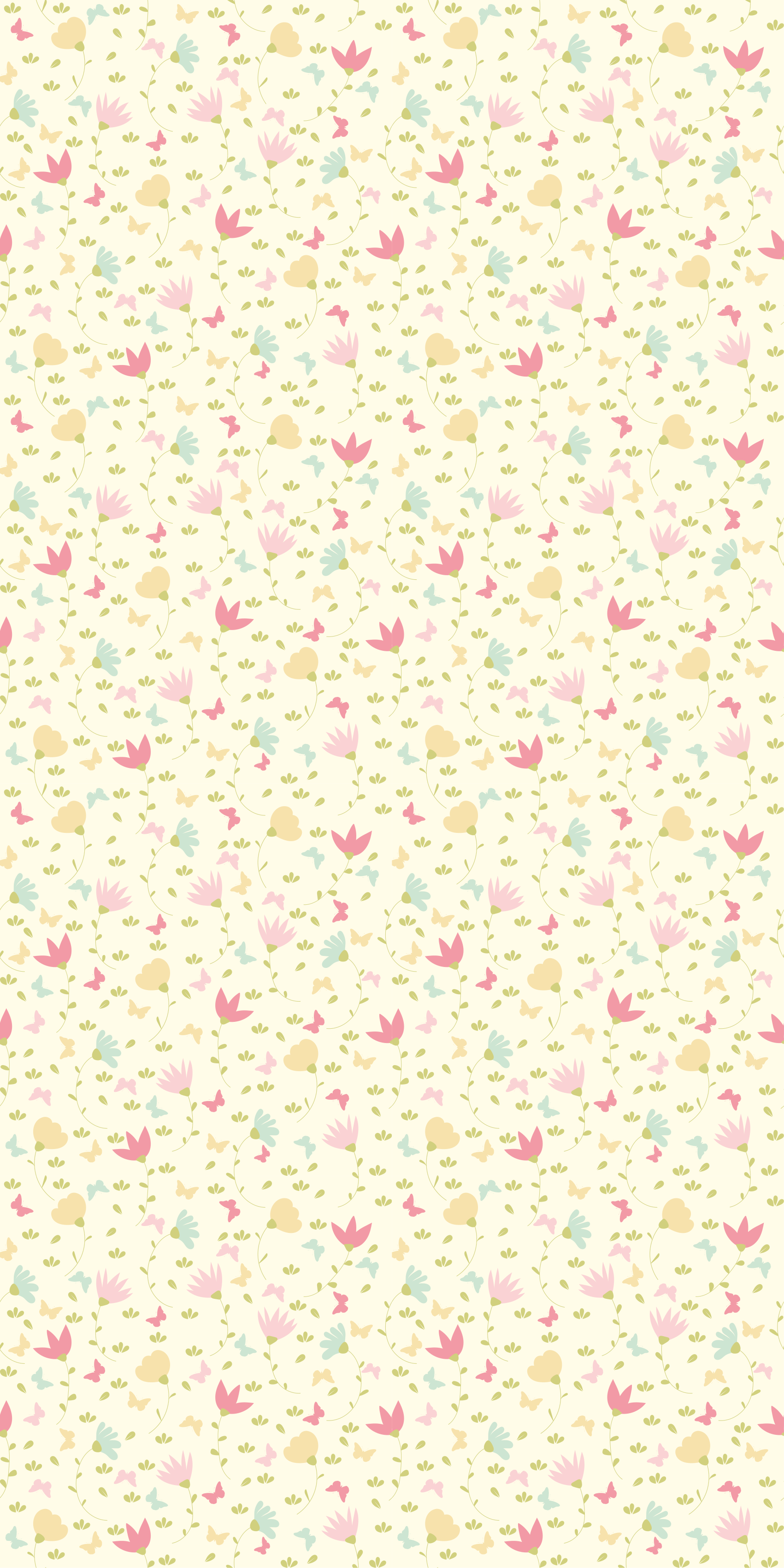 Vinylmatta blommor och växter fjärilar och blommor - Tenstickers