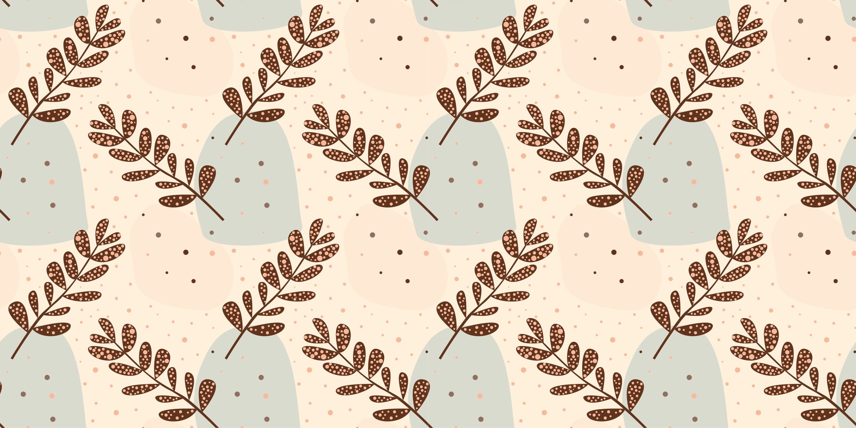 Vinylmatta blommor och växter i pastellfärger - Tenstickers