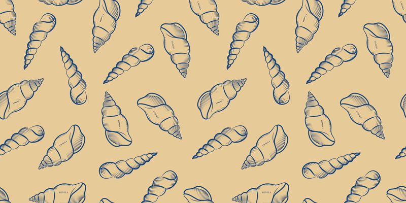 Vinylmatta blommor och växter snäckmotiv komposition - Tenstickers