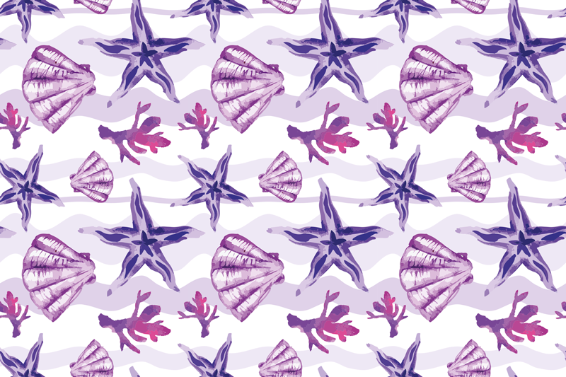 Vinylmatta blommor och växter coralmönster - Tenstickers